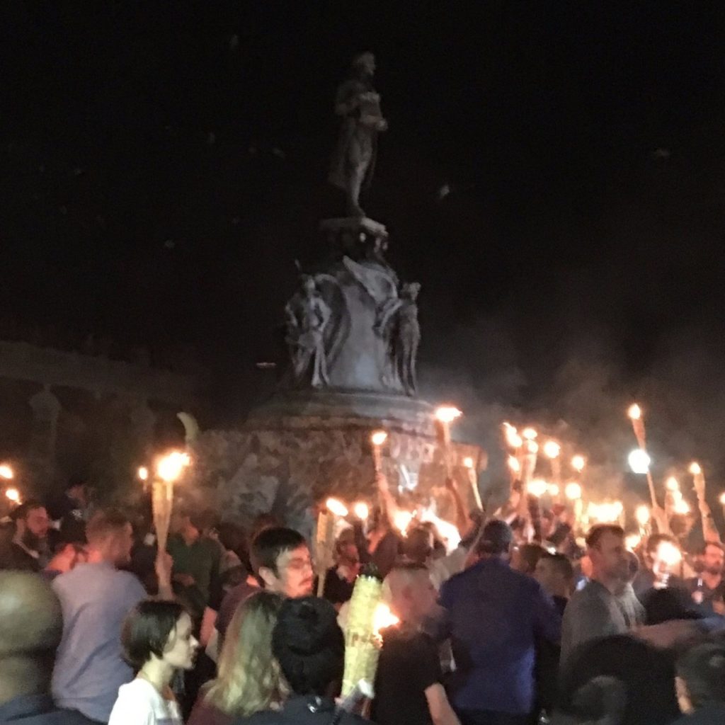 Violence erupts at Klan-like rally through the University of Virginia campus | ThinkProgress